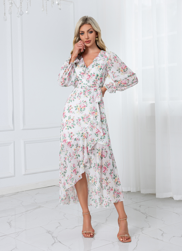 Robe Asymétrique Bordeaux - gallery 5