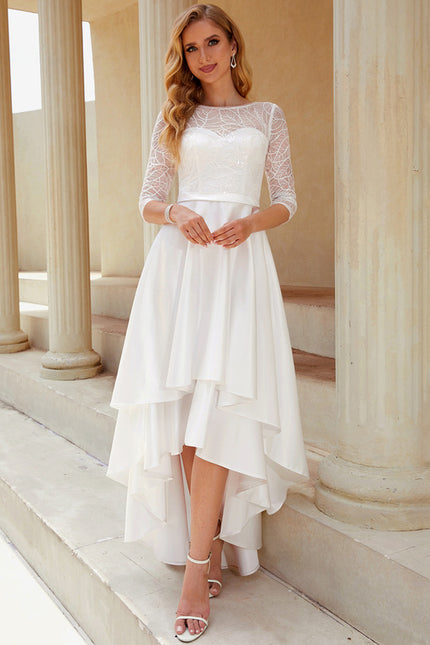 Robe Asymétrique De Mariée Chic - gallery 3