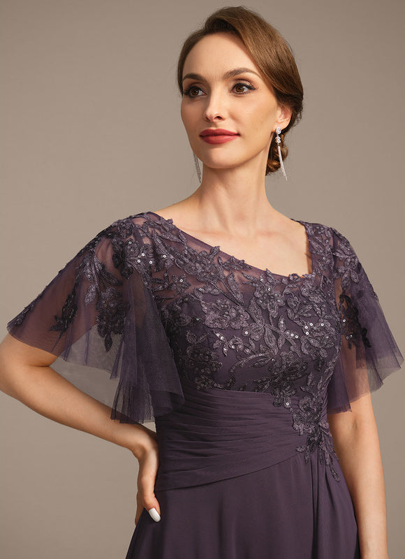 Robe Asymétrique Mauve Élégante - gallery 1
