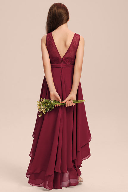 Robe Asymétrique Bordeau Évasée - gallery 8