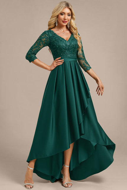 Robe Longue Asymétrique Verte - gallery 4
