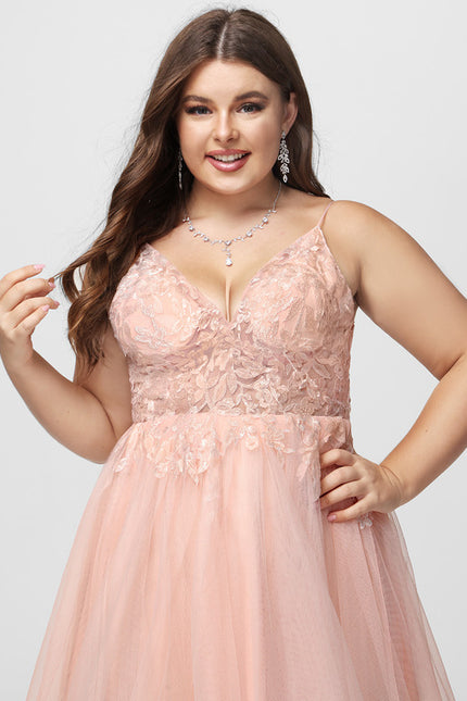 Robe Asymétrique Floue Rose Élégante - gallery 7