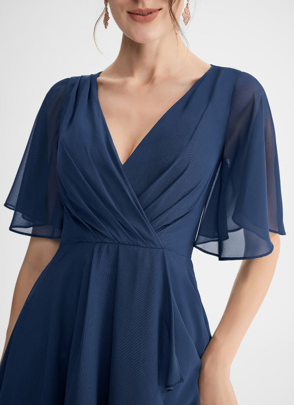 Robe Asymétrique Fluide Vert Pâle - gallery 7