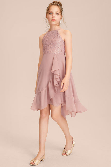 Robe Asymétrique Rose Légère - gallery 3