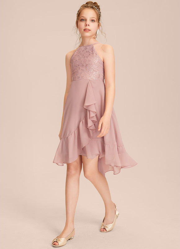 Robe Asymétrique Rose Légère - gallery 3