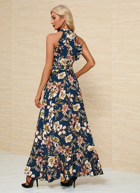 Robe Asymétrique Fleurie Chic - gallery 1