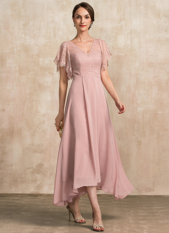 Robe Asymétrique Mousseline Fleurie - gallery 1