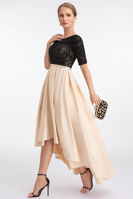 Robe Asymétrique Asymétrique Écrue - gallery 2