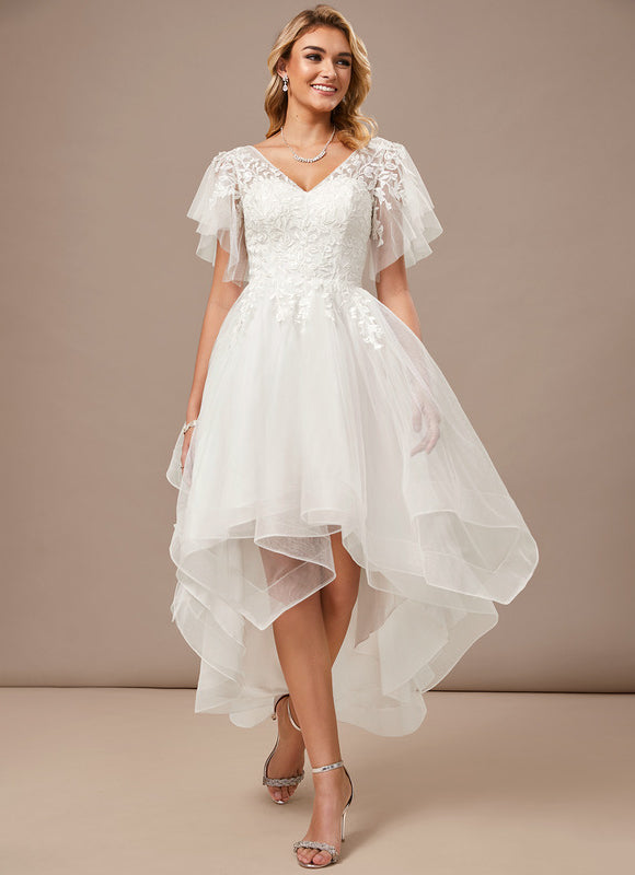 Robe Asymétrique Tulle Élégante - gallery 2