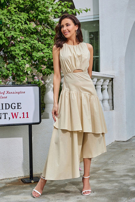 Robe Beige Asymetrique - gallery 3