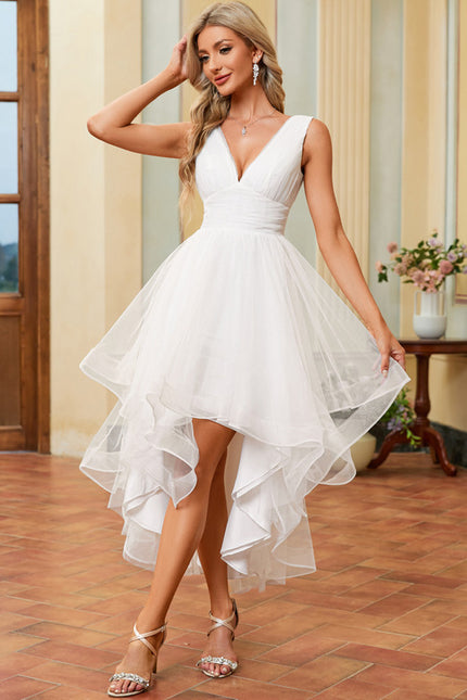 Robe Asymétrique Tulle Vaporeuse - gallery 2