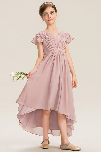 Robe Asymétrique Rose Flottante - gallery 3