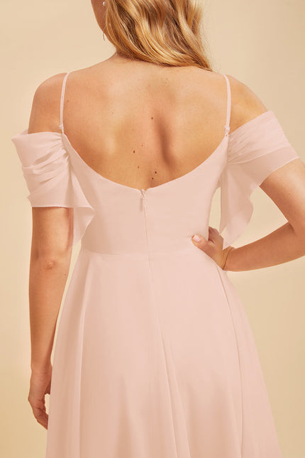 Robe Asymétrique Col Carré Aérienne - gallery 6