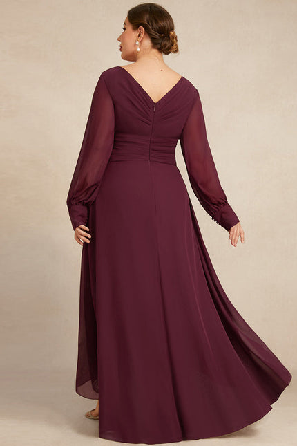 Robe Asymétrique Violette Flottante - gallery 8