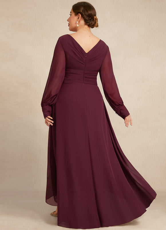 Robe Asymétrique Violette Flottante - gallery 8
