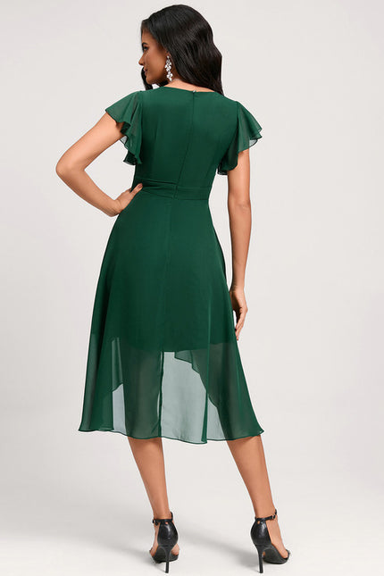 Robe Asymétrique Fluide Vert Pâle - gallery 4