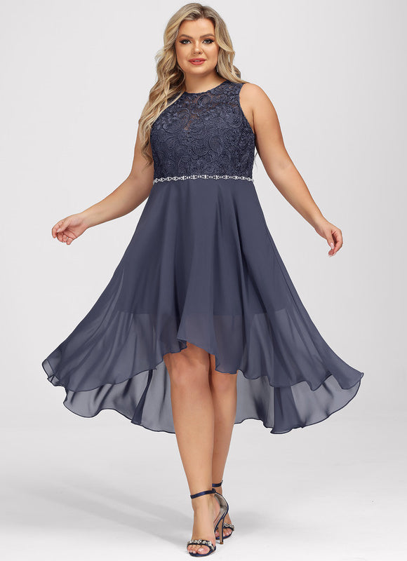 Robe Asymétrique Mousseline Chic - gallery 9