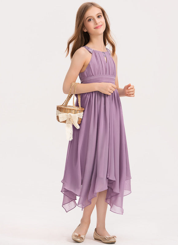 Robe Asymétrique Lavande Élégante - gallery 3