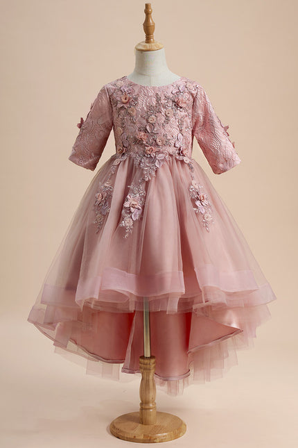 Robe Asymétrique Tulle Fleurie - gallery 2