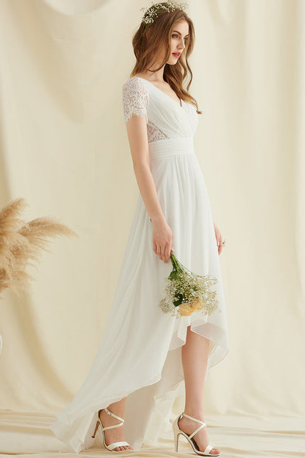 Robe Asymétrique Élégante Dentelle - gallery 4