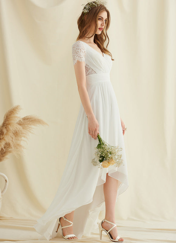 Robe Asymétrique Élégante Dentelle - gallery 4