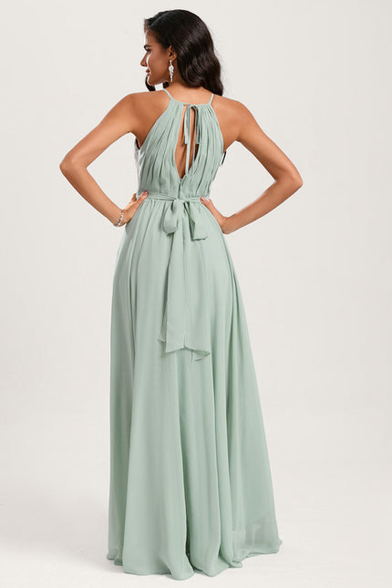 Robe Asymétrique Mousseline Saumon - gallery 4
