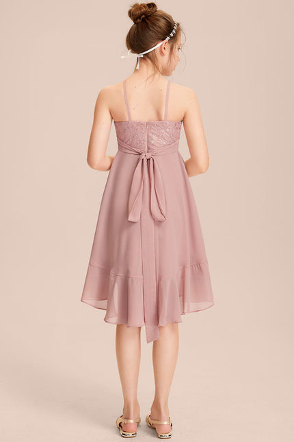 Robe Asymétrique Rose Légère - gallery 5