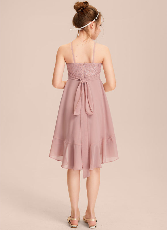 Robe Asymétrique Rose Légère - gallery 5
