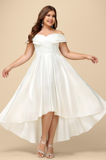 Robe Asymétrique Satinée Moderne - gallery 7