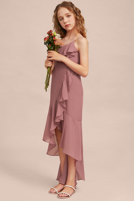 Robe Asymétrique Fluide Rose Poudré - gallery 4