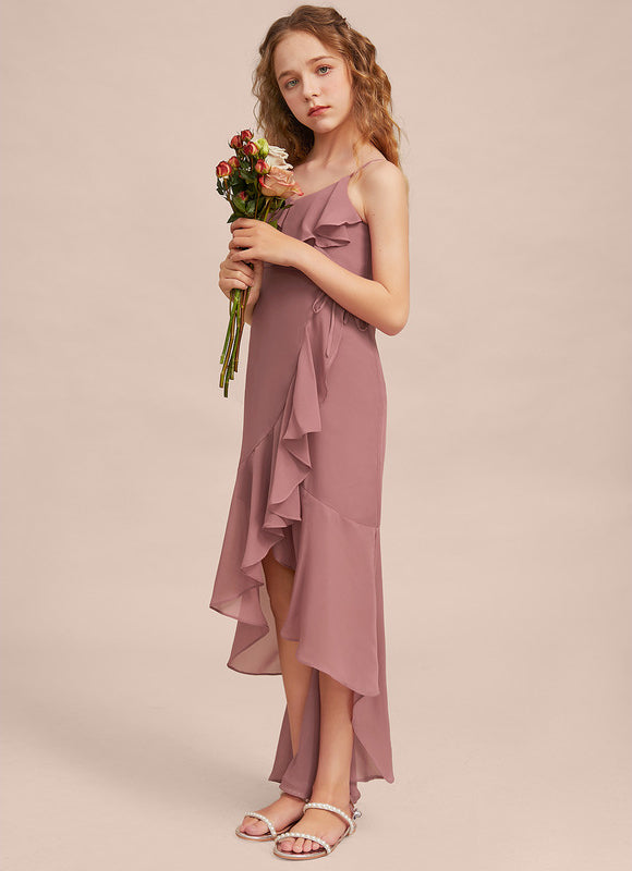 Robe Asymétrique Fluide Rose Poudré - gallery 4