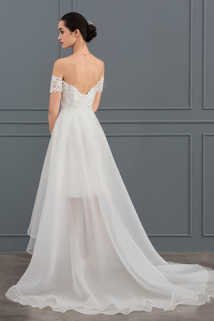 Robe Asymétrique Organza Étoilée - gallery 4