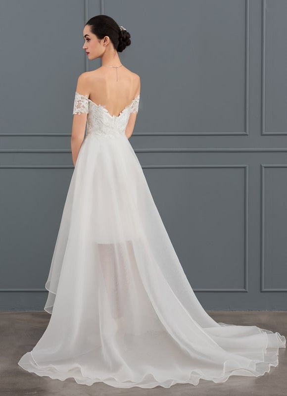 Robe Asymétrique Organza Étoilée - gallery 4