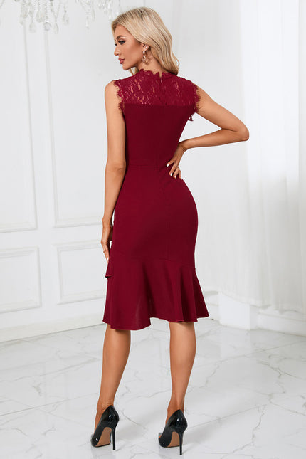Robe Asymétrique Bordeaux Chic - gallery 3