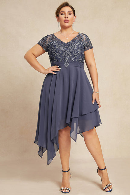 Robe Asymétrique Mousseline Fleurie - gallery 9