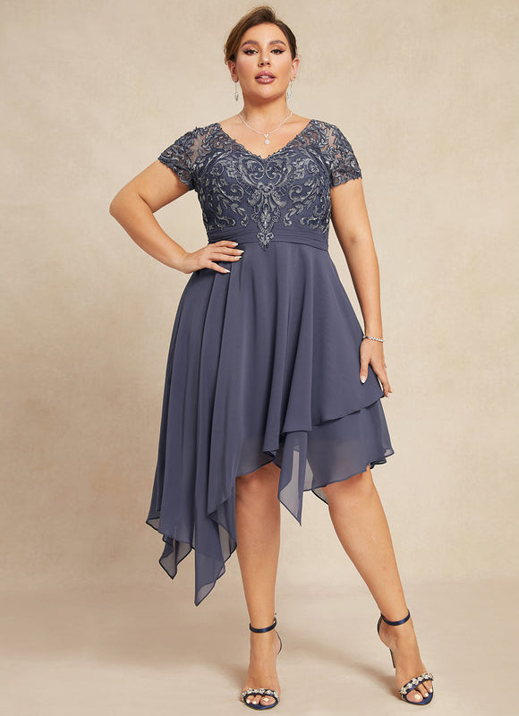 Robe Asymétrique Mousseline Fleurie - gallery 9