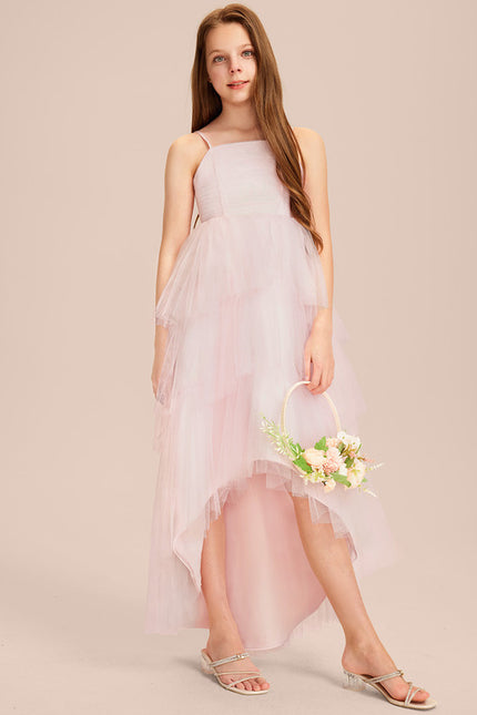 Robe Asymétrique Tulle Rose Pastel - gallery 6