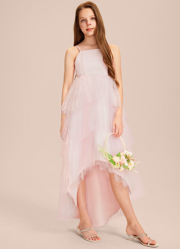 Robe Asymétrique Tulle Rose Pastel - gallery 6