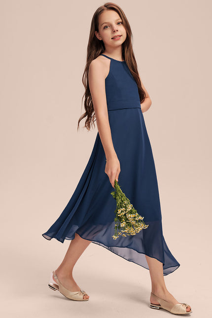 Robe Asymétrique Bleu Cobalt Fluide - gallery 1