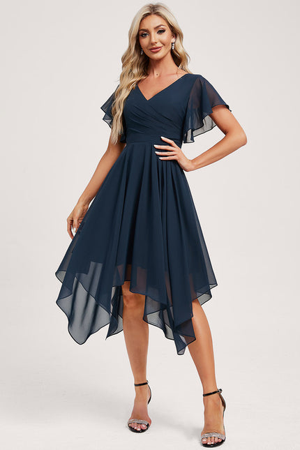 Robe Asymétrique Fluide Vert Pâle