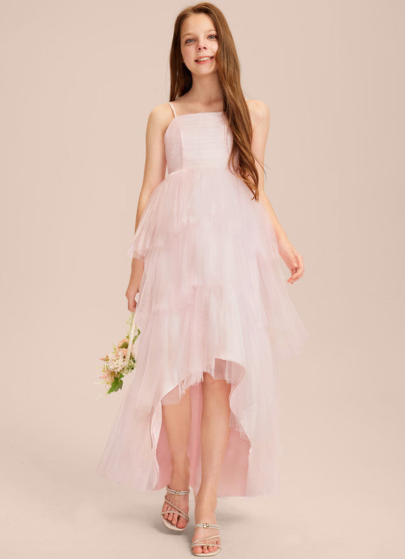 Robe Asymétrique Tulle Rose Pastel - gallery 5