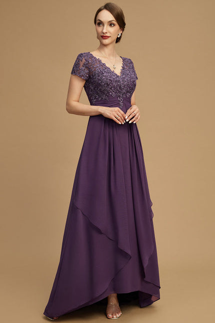 Robe Asymétrique Violette Chic - gallery 1