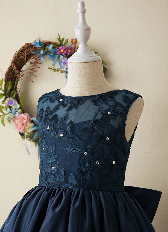 Robe Asymétrique Satin Fleurie - gallery 4