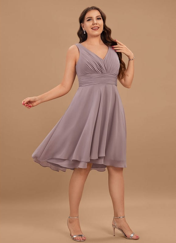 Robe Asymétrique Fluide Vert Pâle - gallery 6