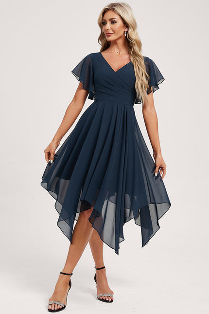 Robe Asymétrique Fluide Vert Pâle - gallery 1