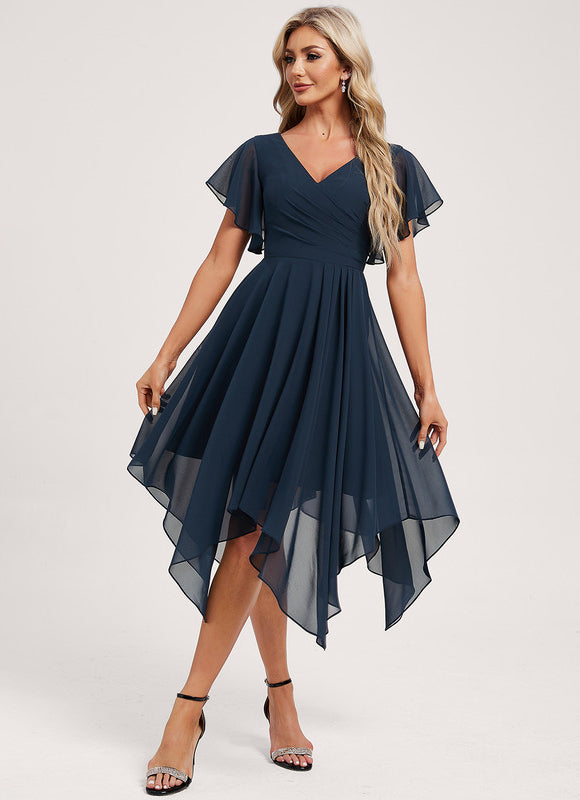 Robe Asymétrique Fluide Vert Pâle - gallery 1