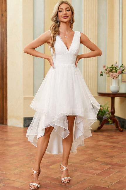 Robe Asymétrique Tulle Vaporeuse - gallery 4