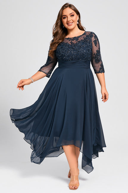 Robe Grande Taille Asymétrique - gallery 9