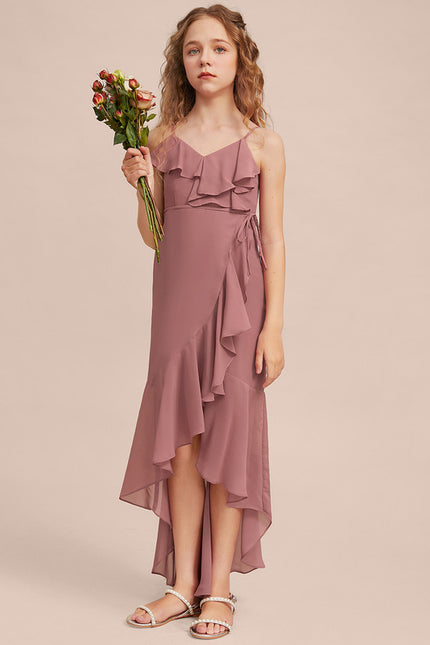 Robe Asymétrique Fluide Rose Poudré - gallery 1