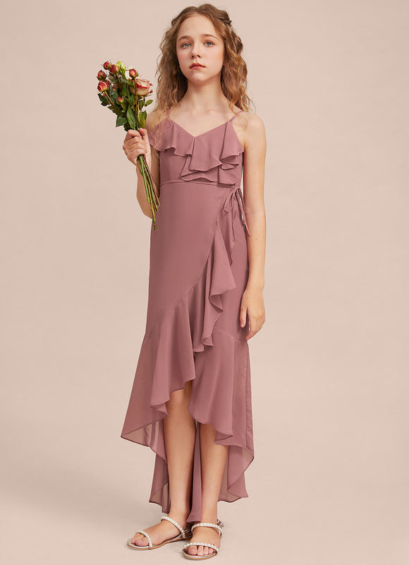 Robe Asymétrique Fluide Rose Poudré - gallery 1